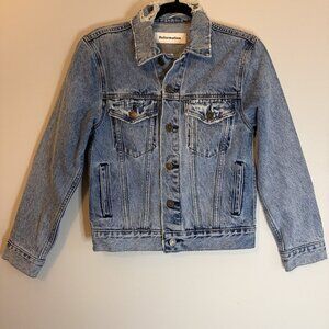NEW Reformation Vintage Wash Blue Jean Denim Jacket Size XS $218 [jb]
